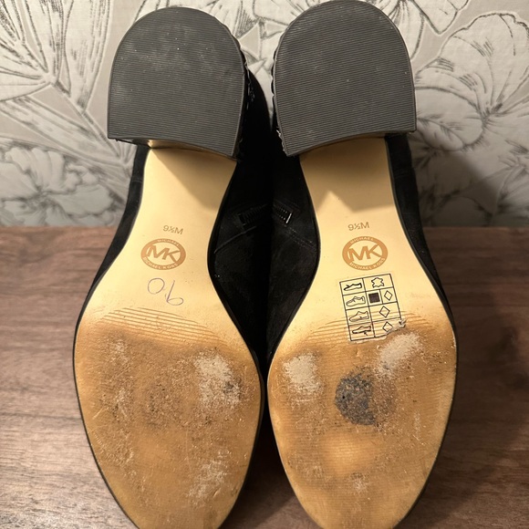 Black Suede Studded Heel Ankle Boots by MICHEAL Michael Kors - Picture 7 of 10